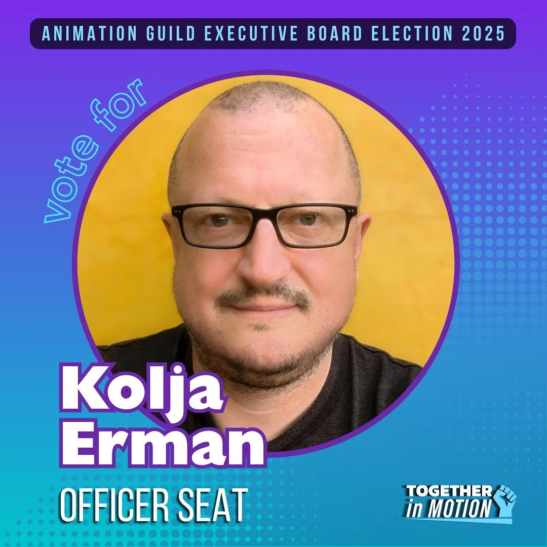 This weekend is a great time to put the finishing touches on your Halloween decorations &mdash; and to fill out your ballot for the Animation Guild&rsquo;s 2025 Executive Board election! 🎃🦇✉️

Meet Kolja Erman:
▶ Technical Director
▶ Shop Steward
▶