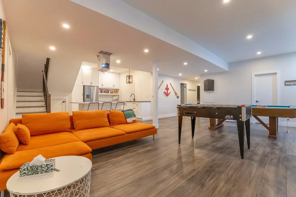 Lower level spacious living room