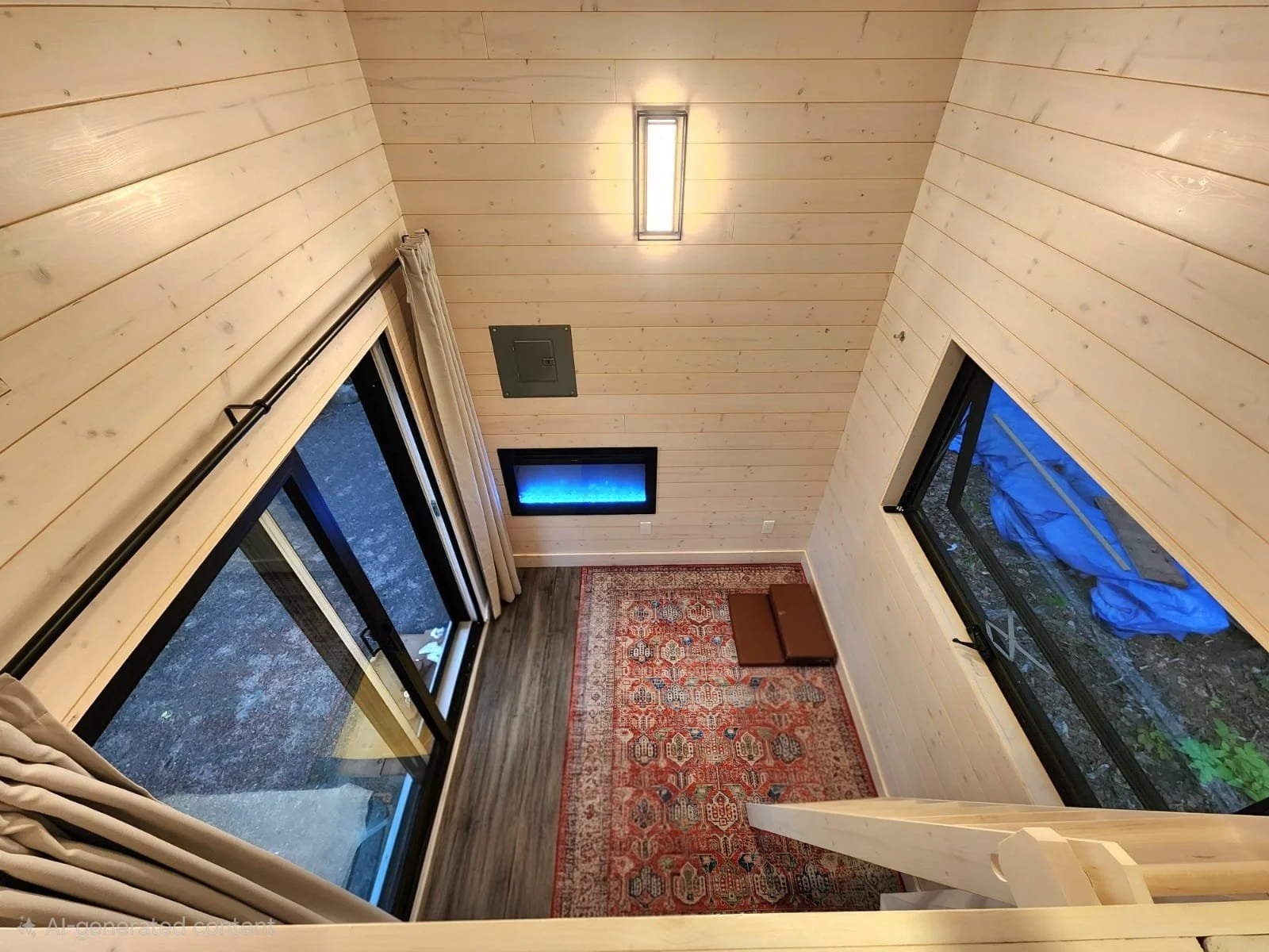Tiny cabin with loft
