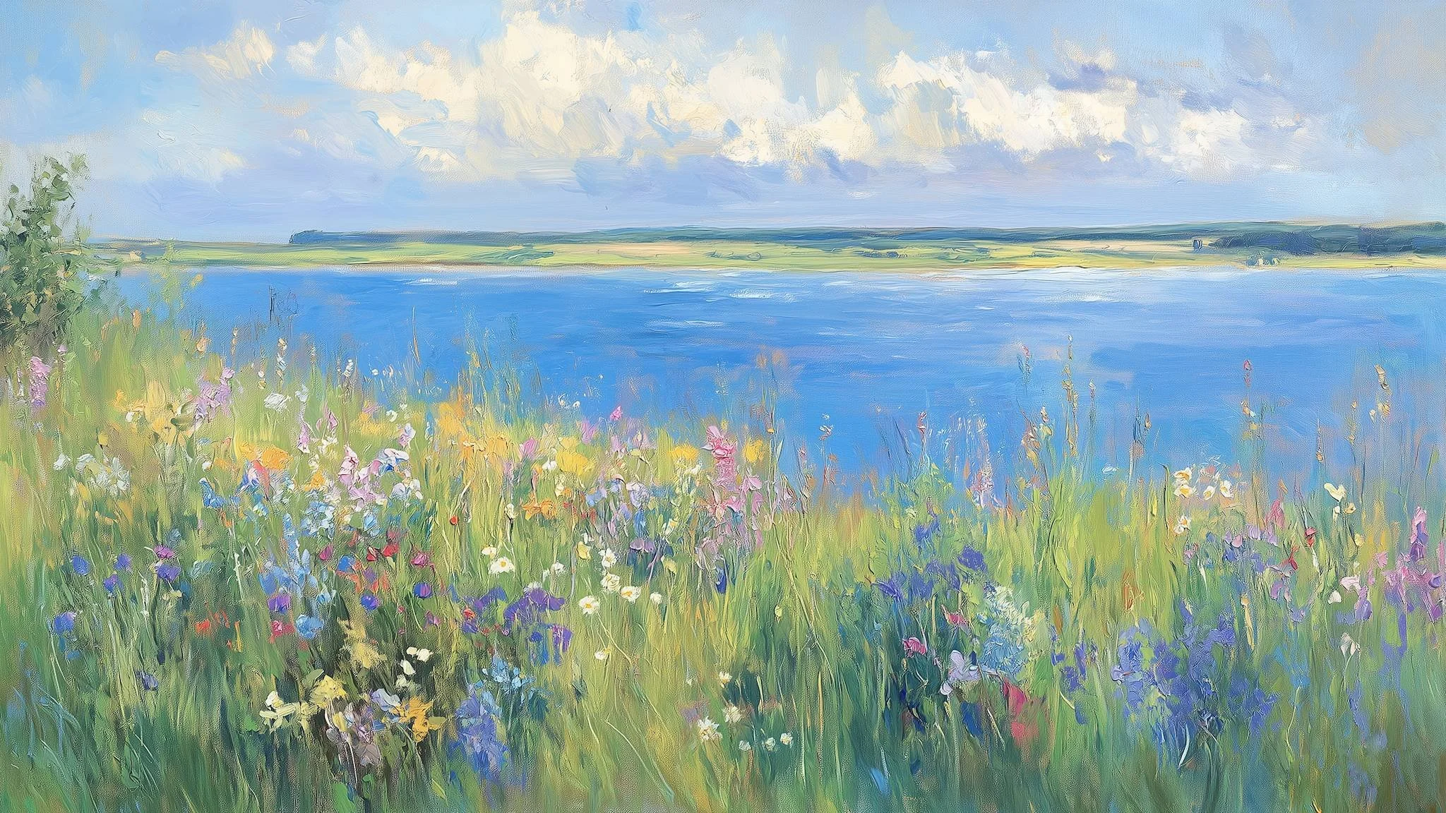 Coastal Wildflowers Frame TV Art TV-26060