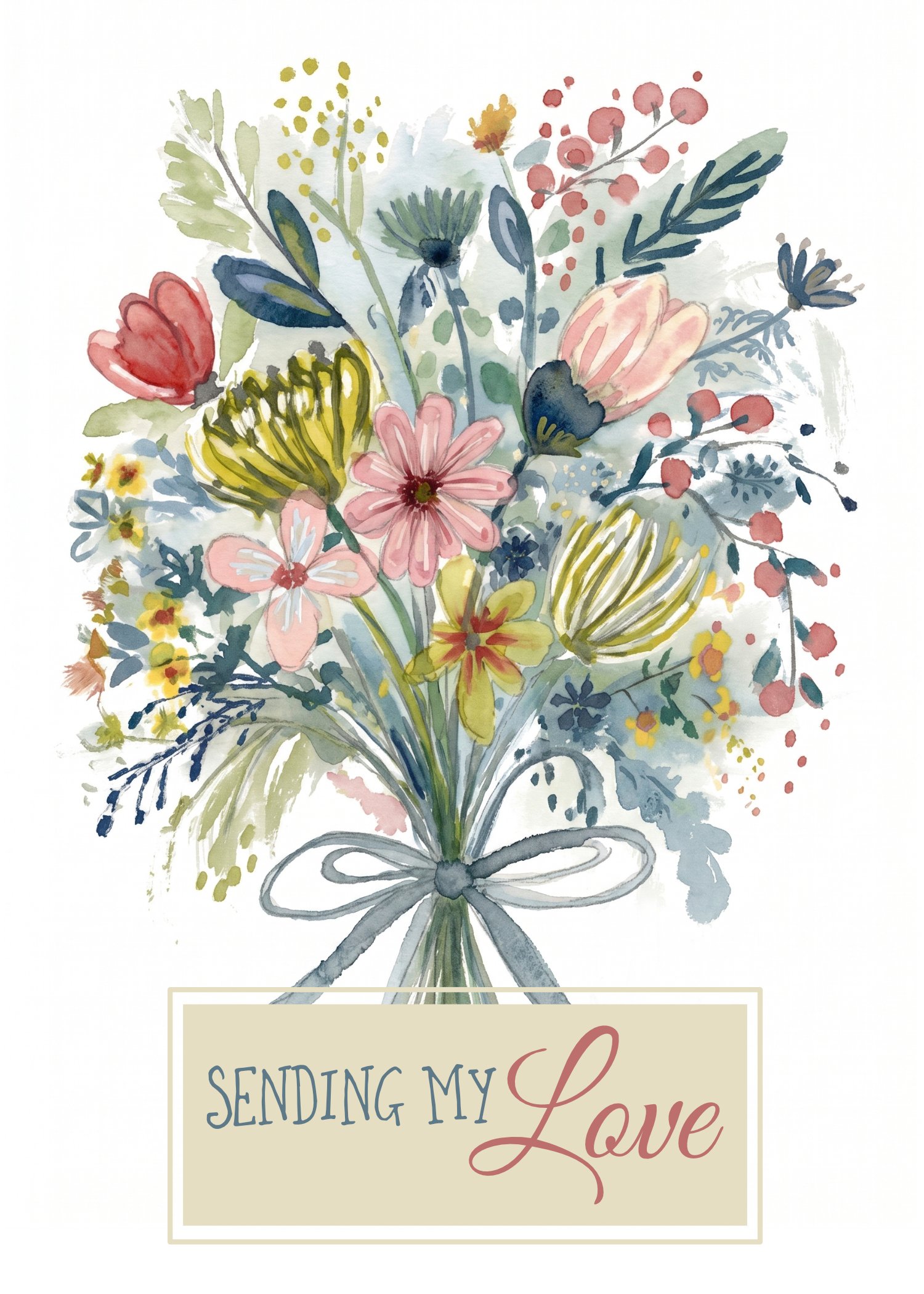 CARD-SendingMyLove-Flowers-ribbon-naif-wc-5x7.jpg