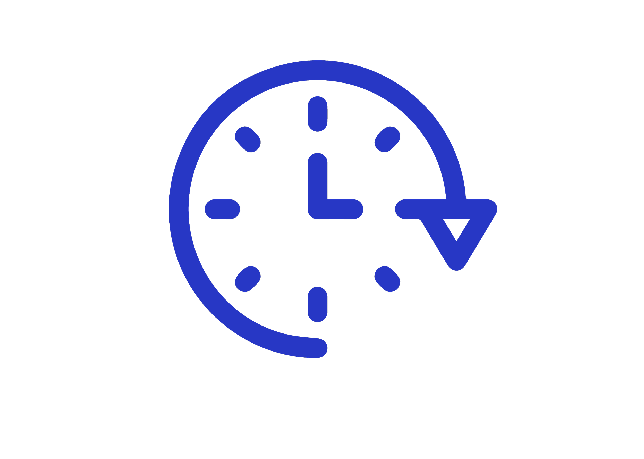 Icono de reloj con flecha apuntando hacia el tiempo pasado