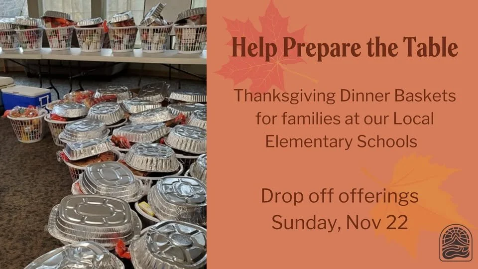 Help Prepare the Table, Thanksgiving Baskets for Local Families