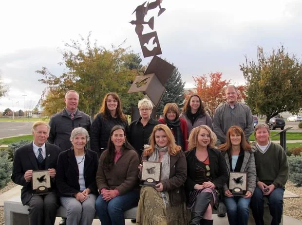 Don and Claudia accepting the Mayor's Arts Award.JPG