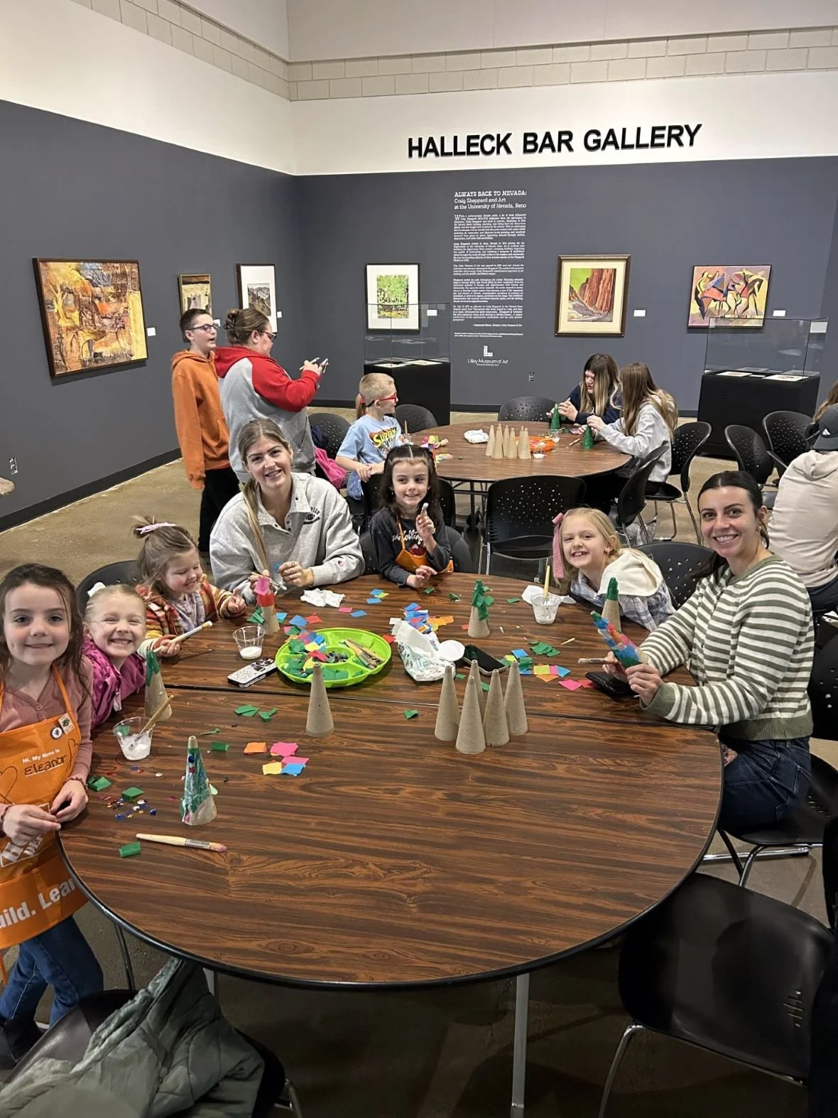 family enjoying museum educational program second Saturday in Elko, NV