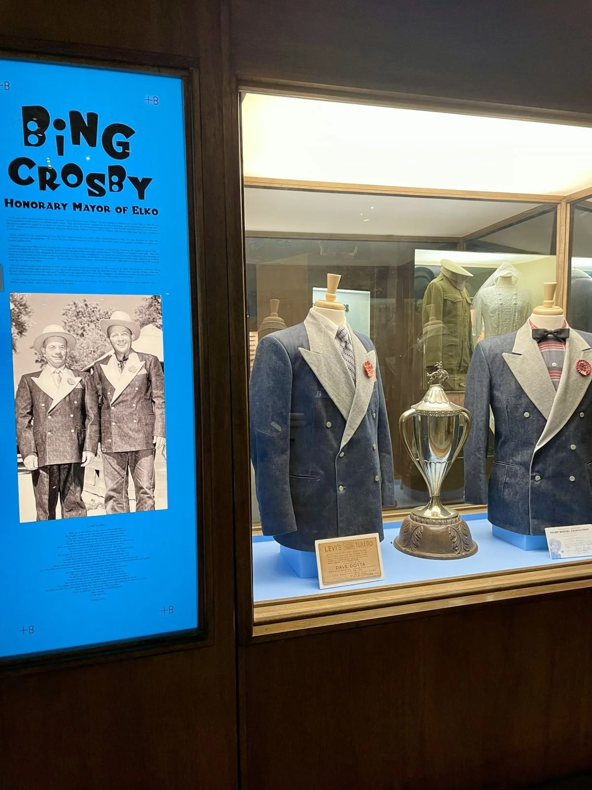 The Bing Crosby display at Northeastern Nevada Museum in Elko
