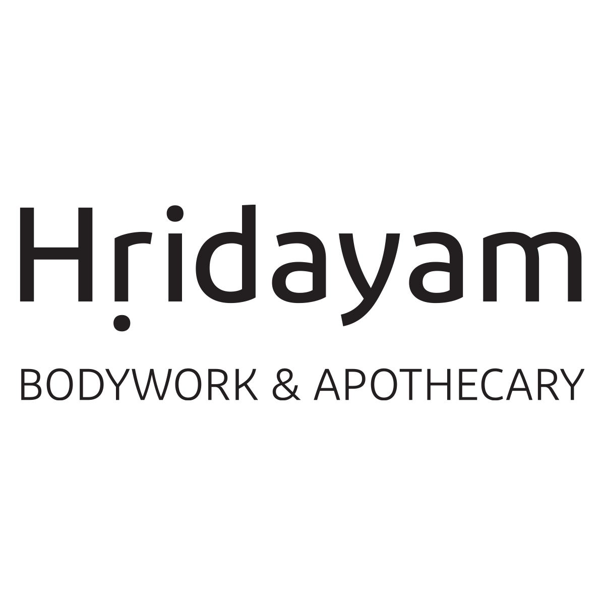 Logo for Hridayam Bodywork & Apothecary.