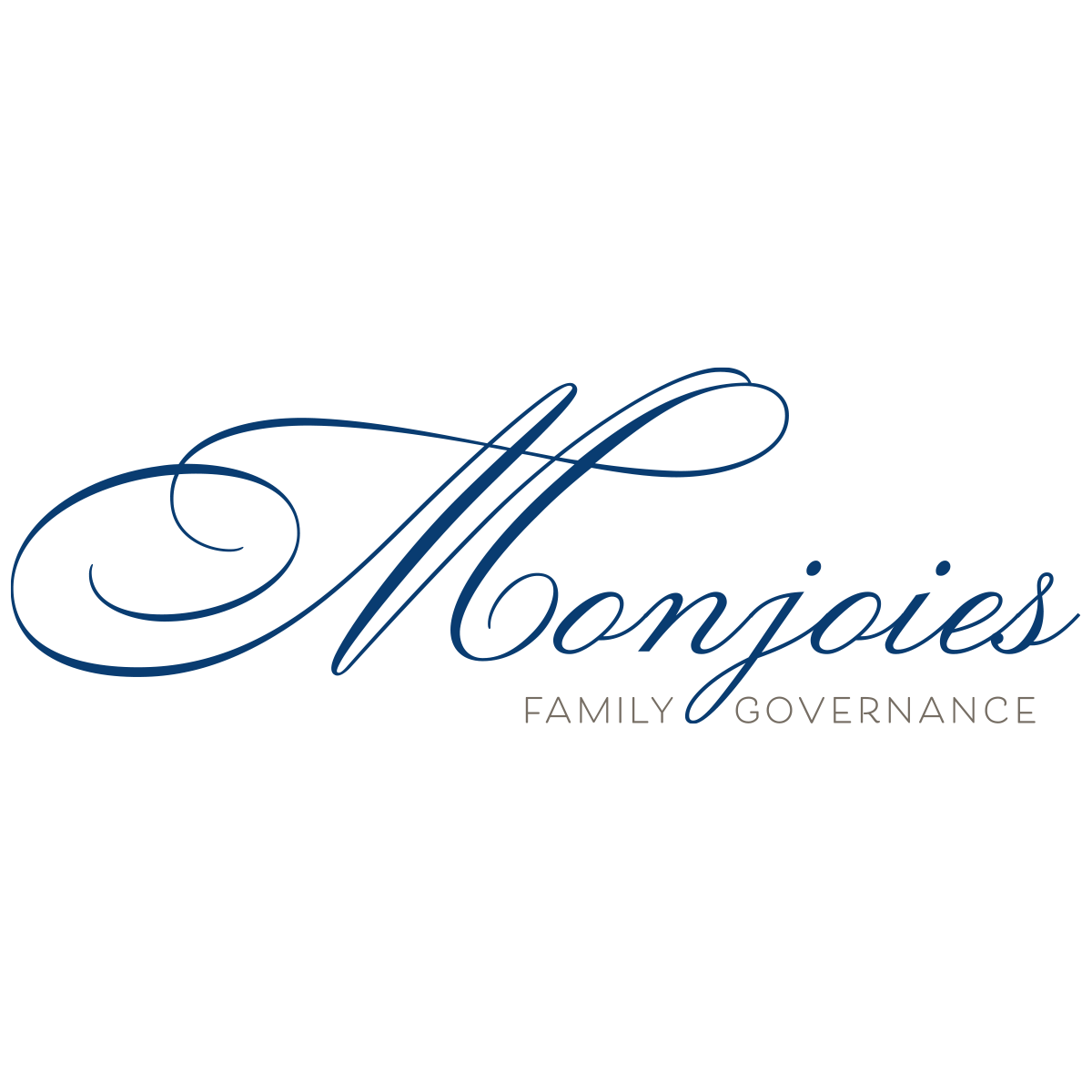 Elegant logo for Monjoies Family Governance in cursive font