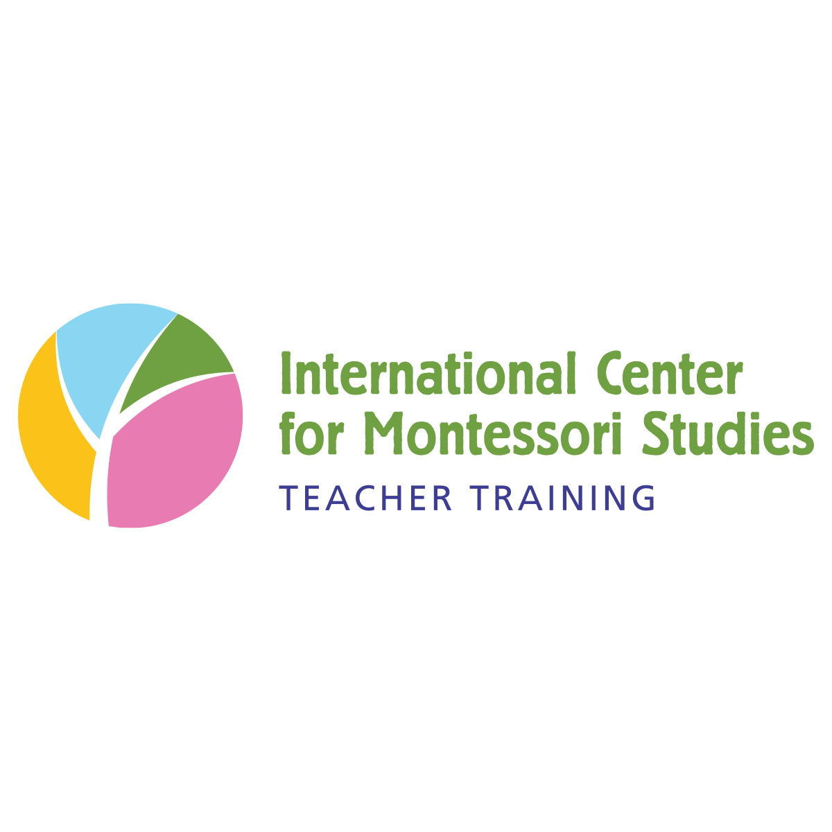 Redesign of the typography portion of the Logo for the International Center for Montessori Studies Teacher Training.