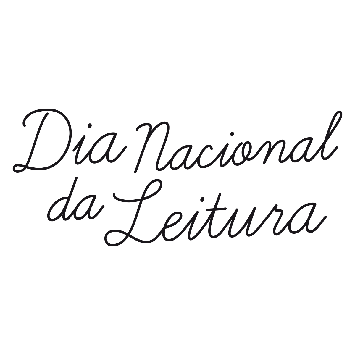 Stylish script for 'Dia Nacional da Leitura', Instituto Ecofuturo, São Paulo.