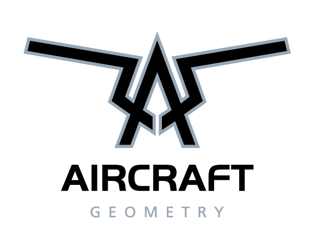 'Aircraft Geometry' stylized geometric airplane logo, Rio de Janeiro, Brazil.