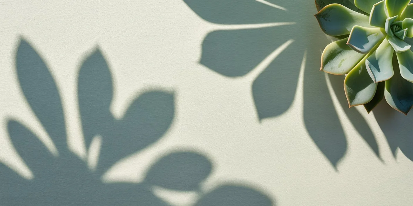 Succulents and their shadows