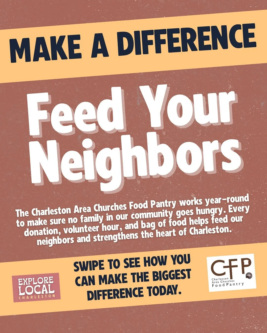 Want to make a difference but don&rsquo;t know where to start? We&rsquo;ve got you. 🥫💛

This week, we&rsquo;re spotlighting the Charleston Area Churches Food Pantry, an organization doing big things for families in need. In today&rsquo;s carousel, 