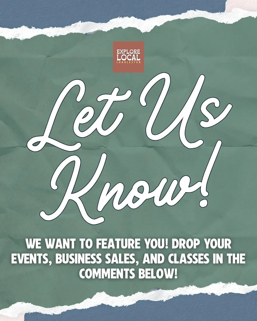 We want to feature you! Be sure to drop your April events, business sales, and classes in the comments below so we can feature them in our monthly and weekly calendar posts! 🫶