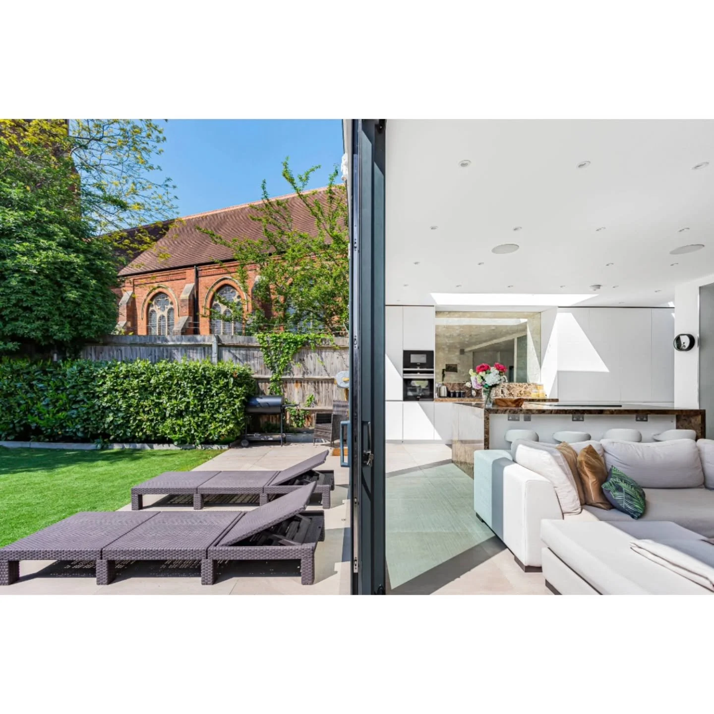 The best of both worlds, cozy indoors and a lush garden just steps away

#openplanliving #garden #lushkitchen  #propertyphotography #propertyphotographer #realestate