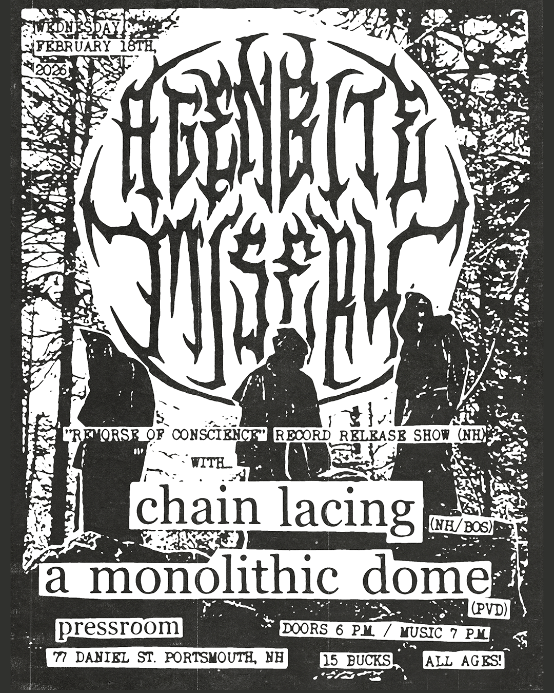 2/18 - Portsmouth NH @ The Pressroom (w/ A Monolithic Dome &amp; Chainlacing)