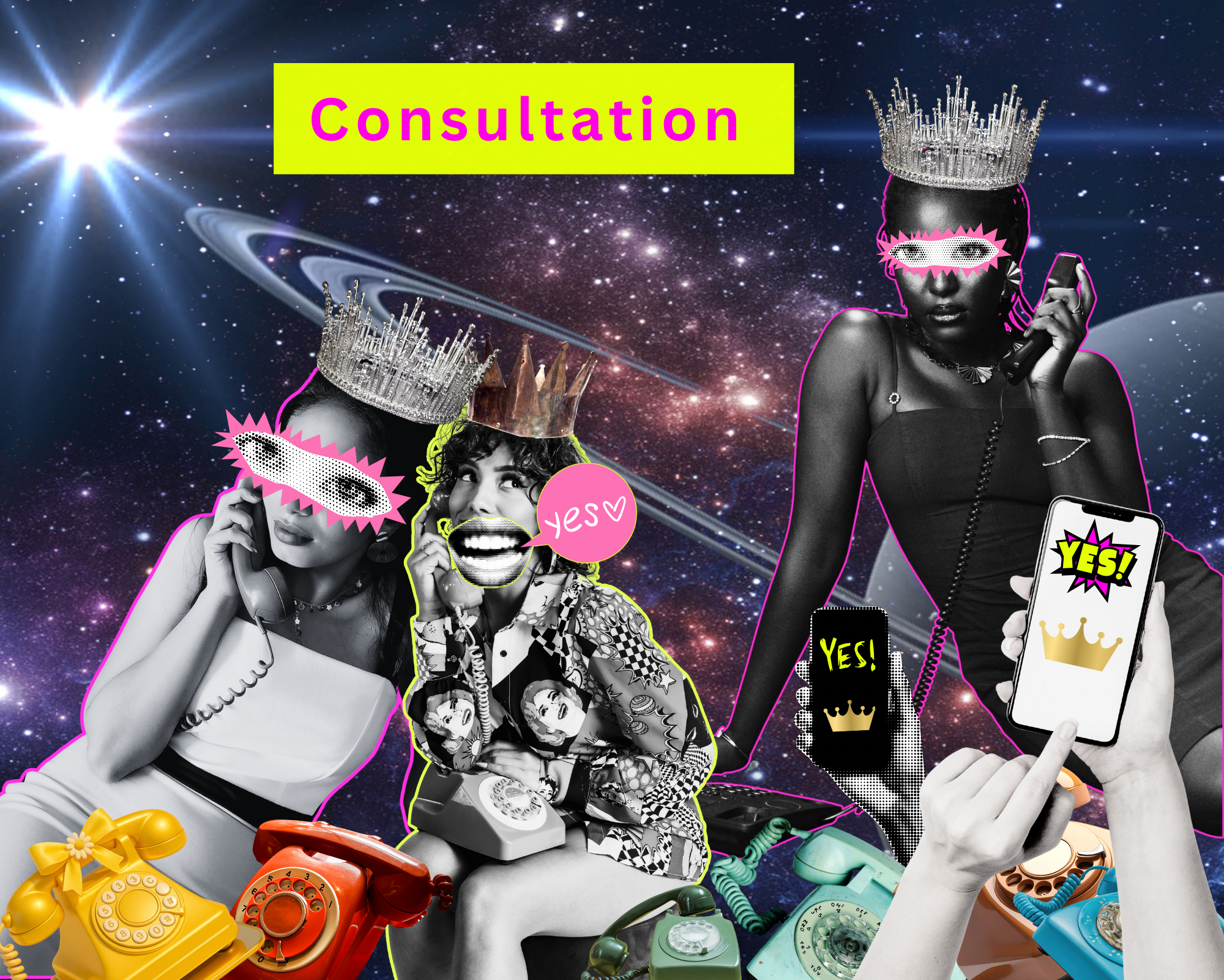 Original digital collage artwork created by Amber Gardner for Eterna Praxis.