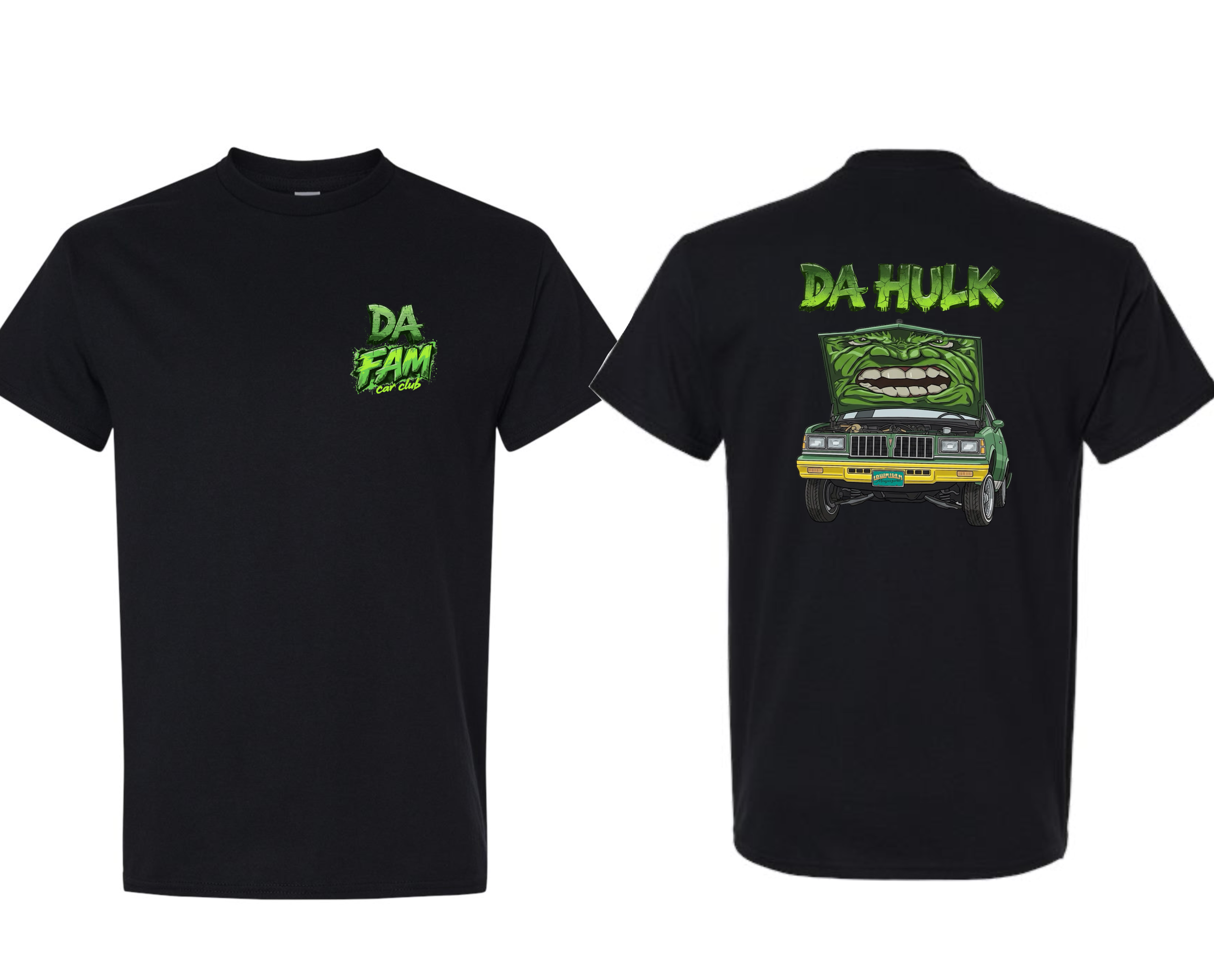 Da Fam Car Club T-Shirt: Left Chest Logo Design