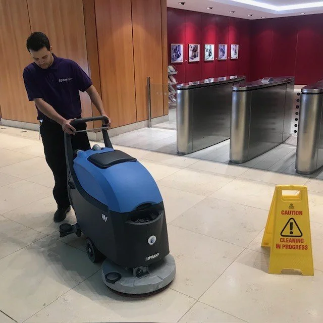 Professional hard floor cleaning and maintenance restoring shine and durability in commercial spaces