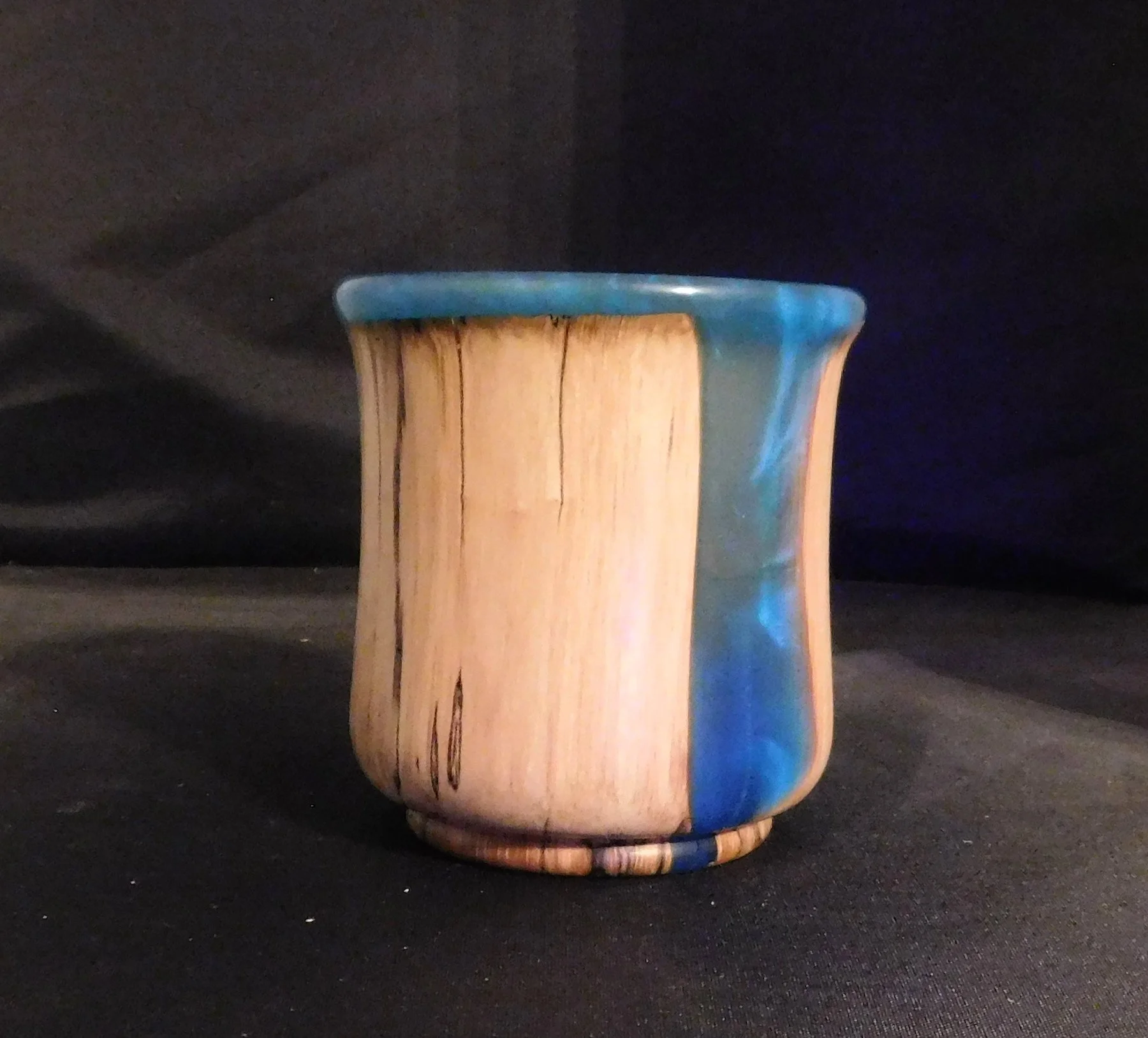 blue resin spalted cup.JPG