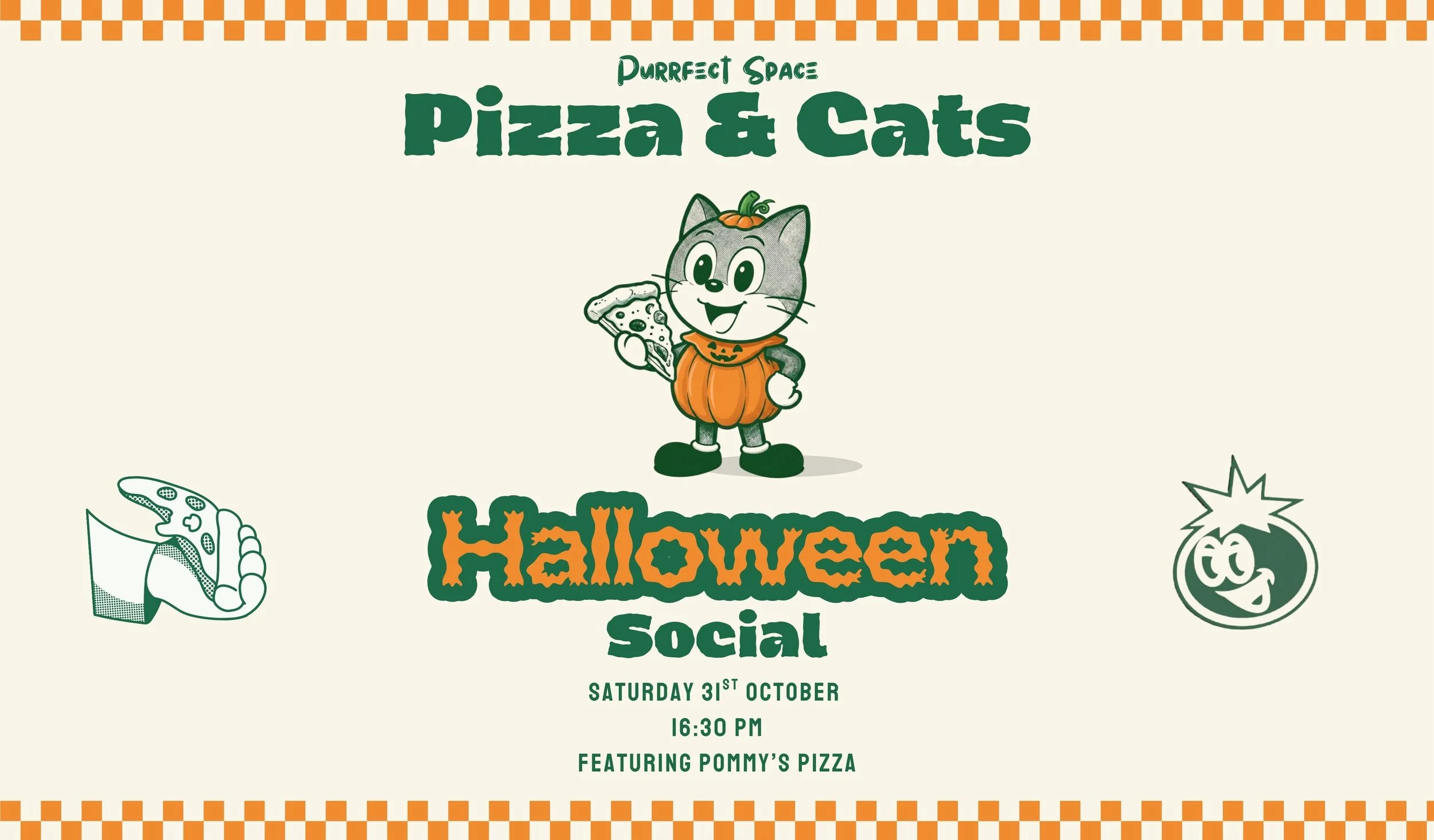 🍕 Halloween Cats &amp; Pizza