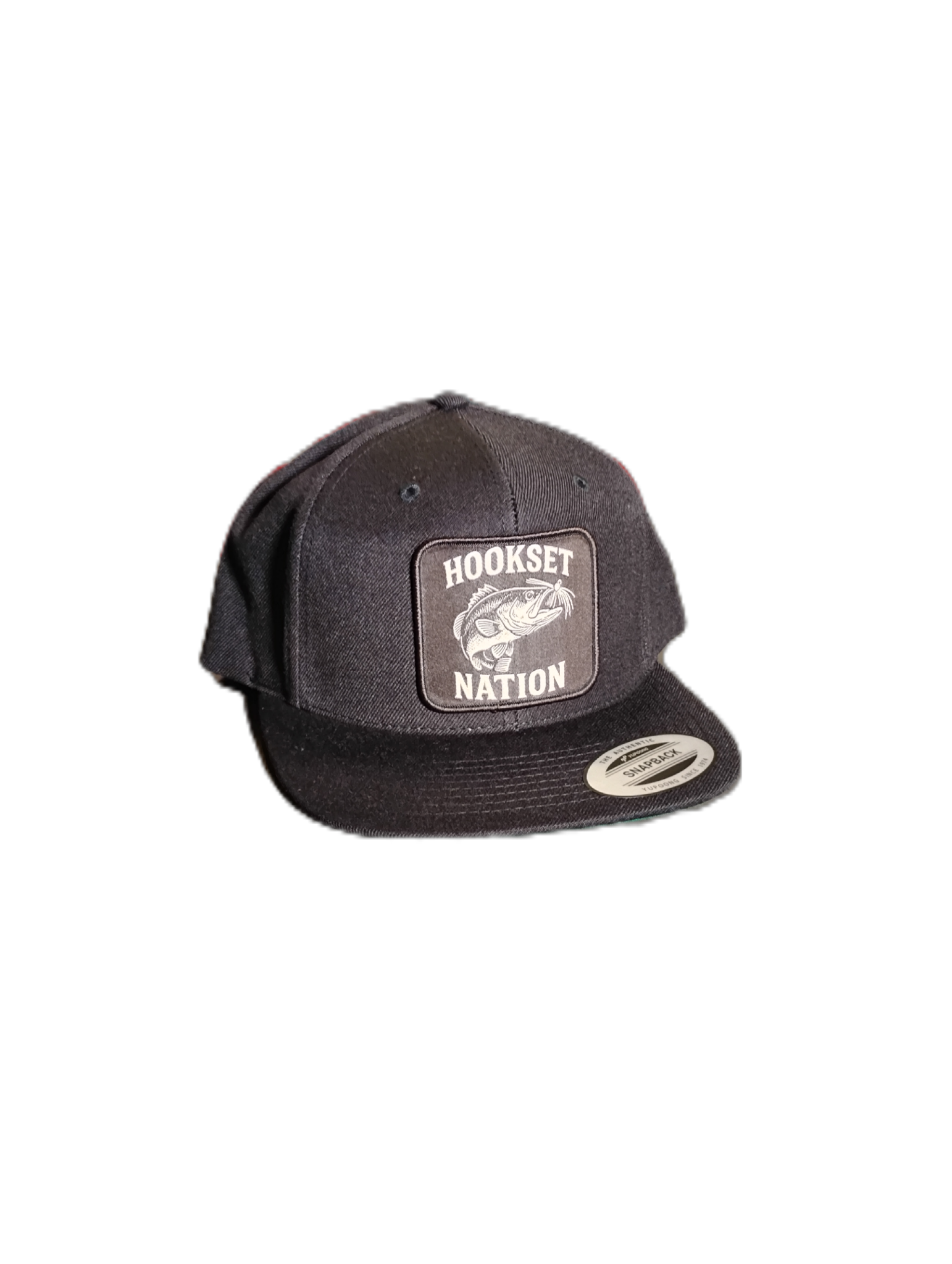 Black Hookset Nation Hat Flat Bill