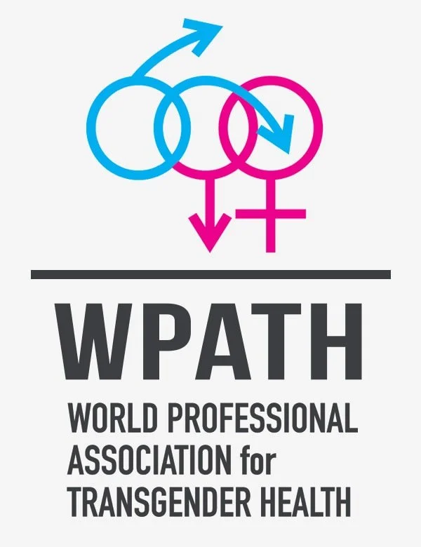 Logo with interconnected gender symbols and the text 'WPATH World Professional Association for Transgender Health'.