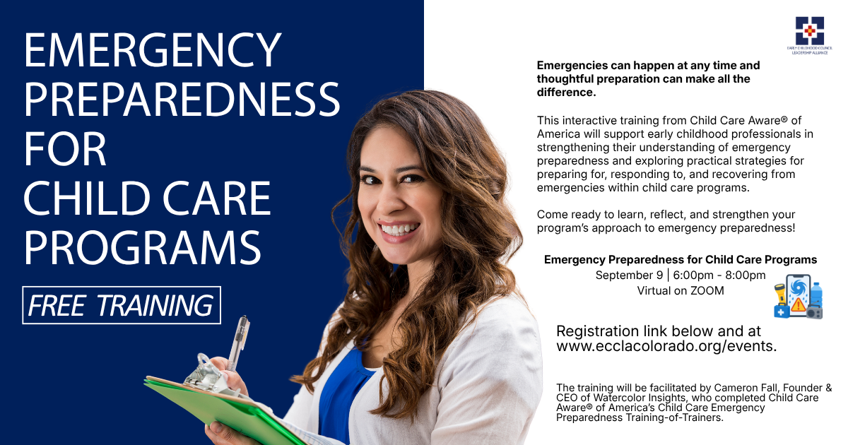 Free Training: Emergency Preparedness for Child Care Programs