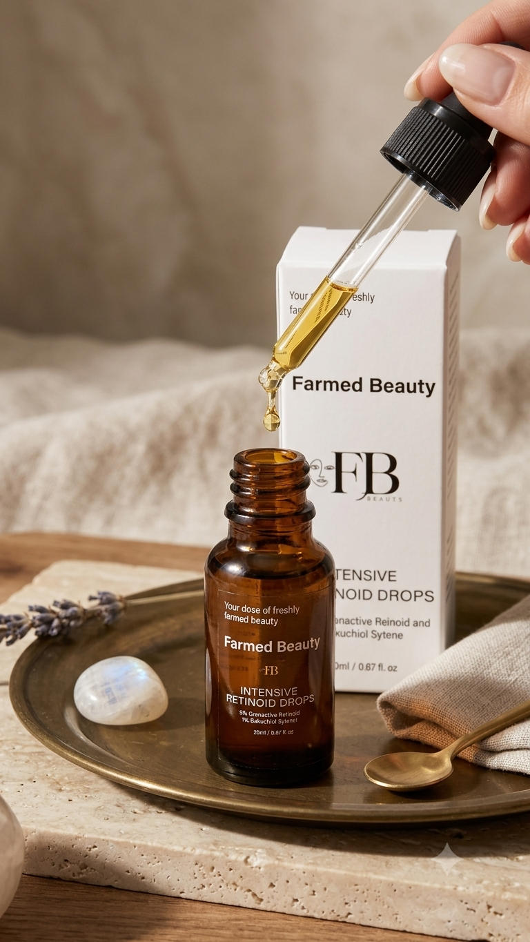 Intensive Retinoid Drops:  5% Granactive Retinoid and 1% Bakuchiol.