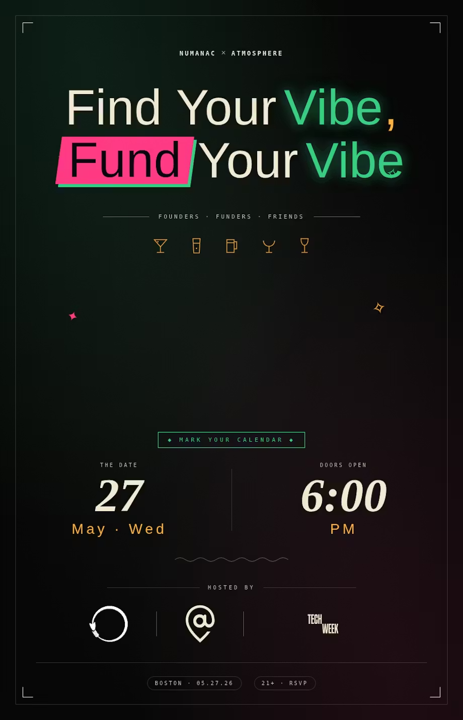 Find Your Vibe, Fund Your Vibe Bar Crawl #BOSTechWeek
