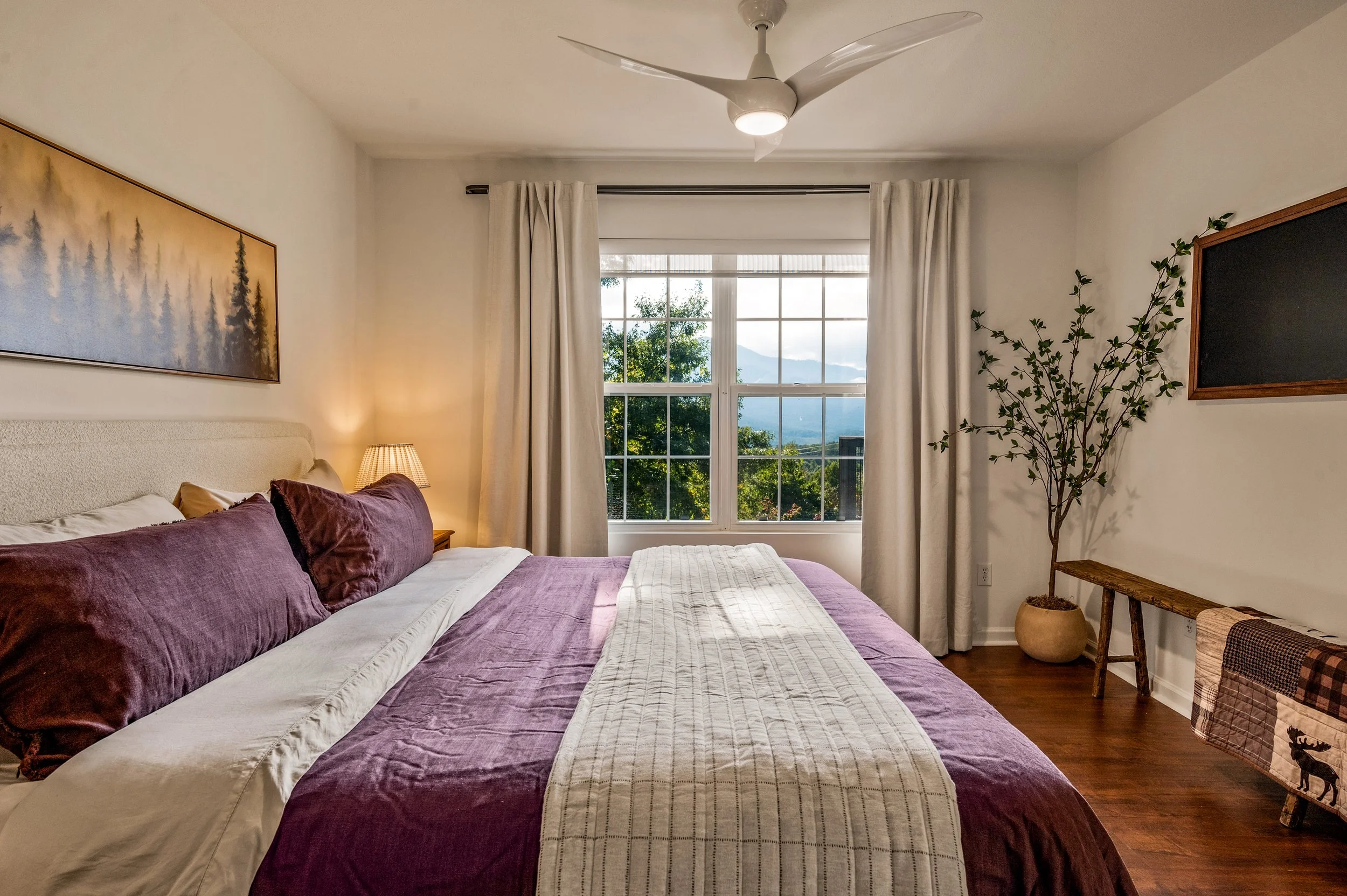 Wake up to sweeping views and soft morning light in this tranquil, thoughtfully styled retreat.