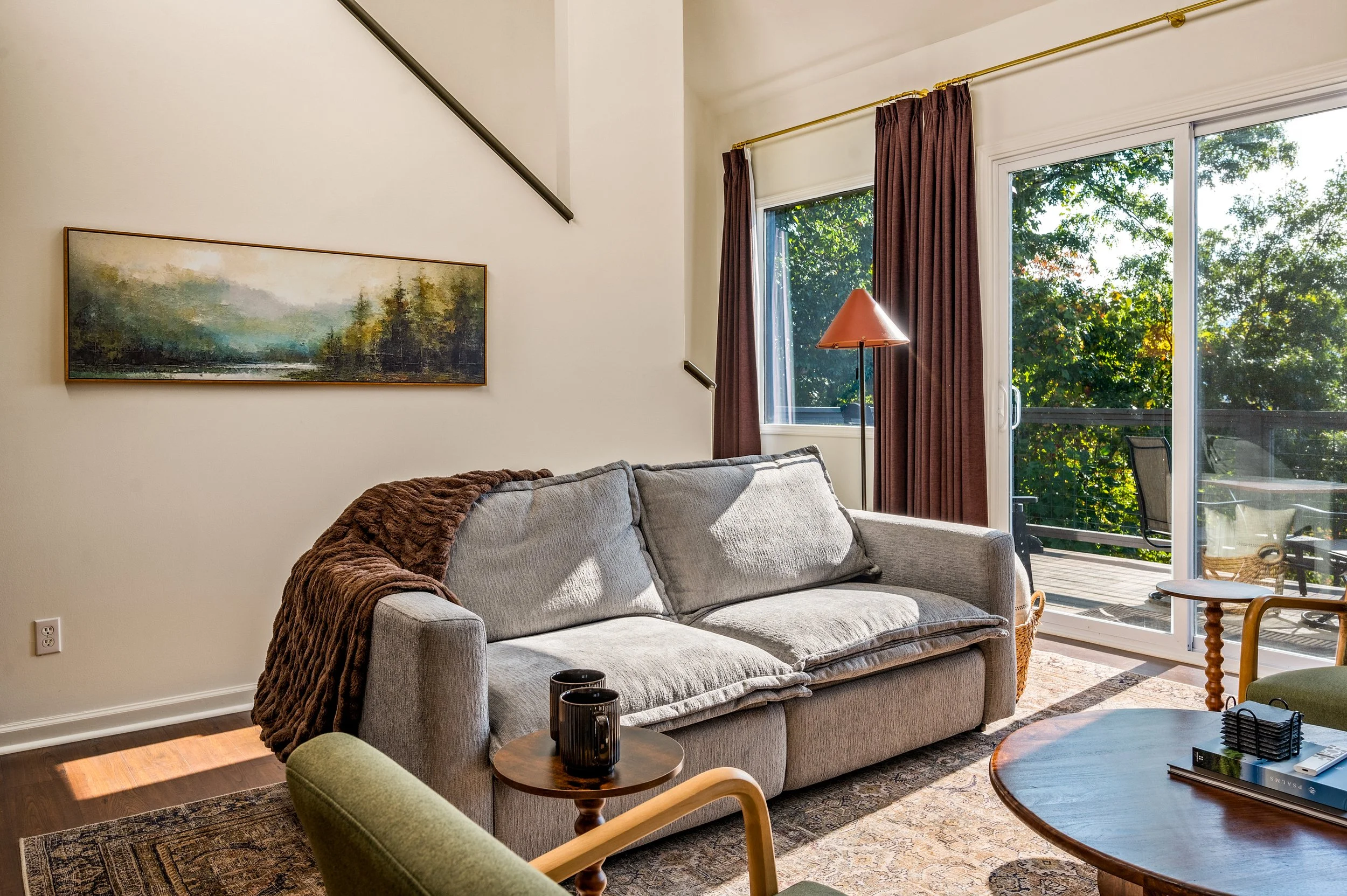 Enjoy lofty ceilings and sun-drenched windows that frame nature’s beauty—comfort and elegance in perfect harmony.