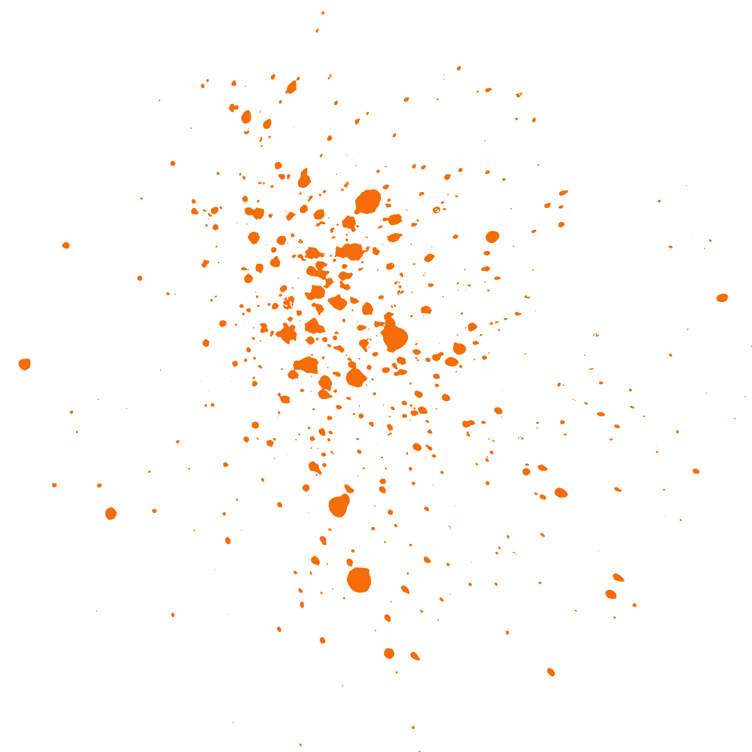 Decorative orange paint splatter texture