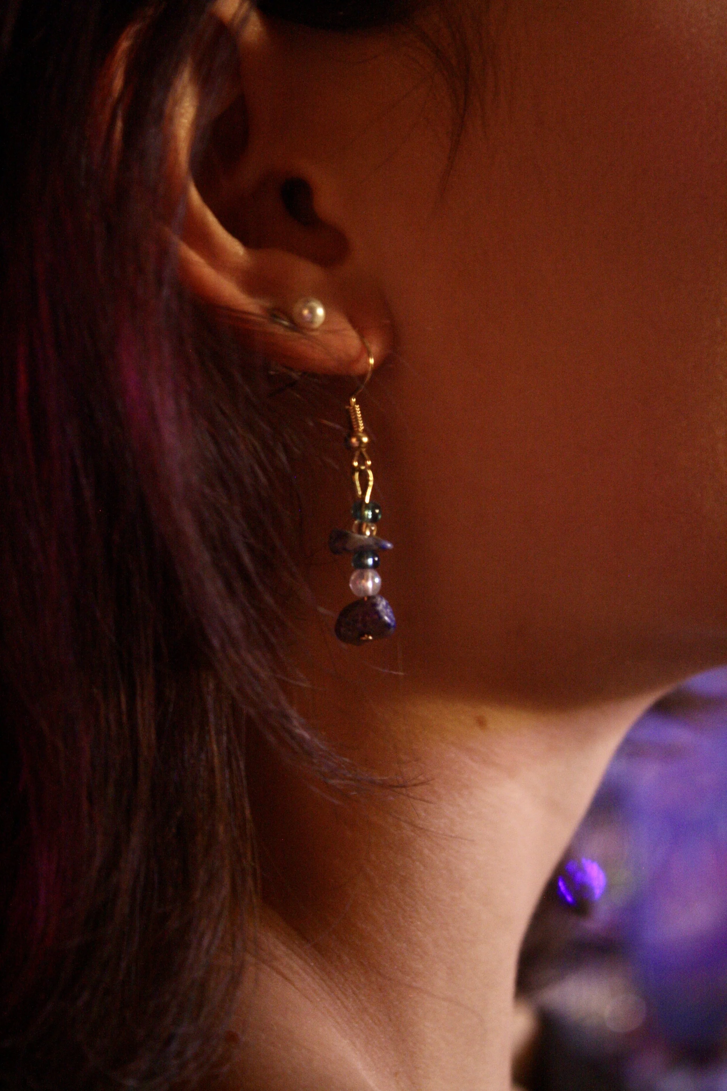 Gold Beaded Earrings