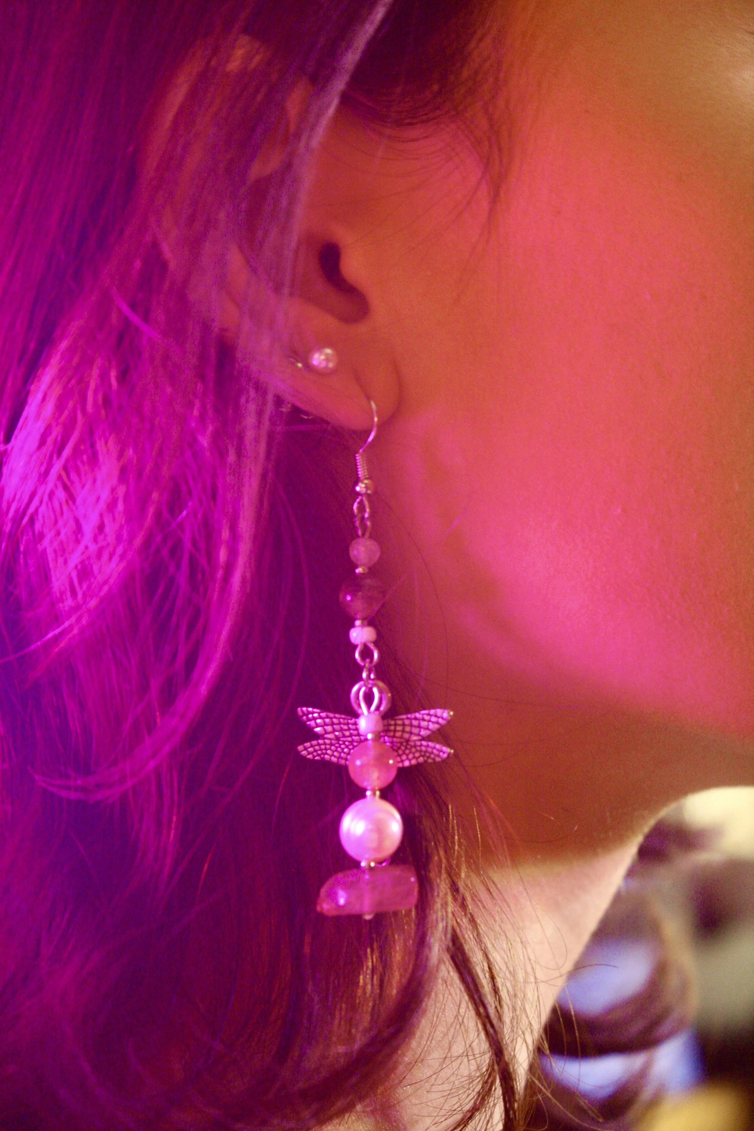 Dragonfly Glow Crystal Earrings