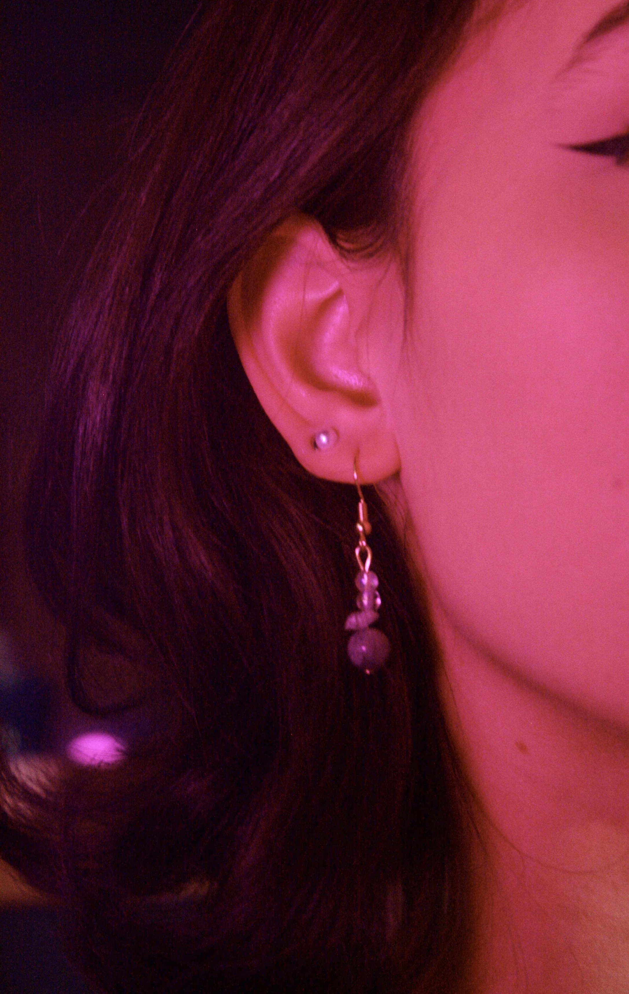 Chic Purple Drop Earrings
