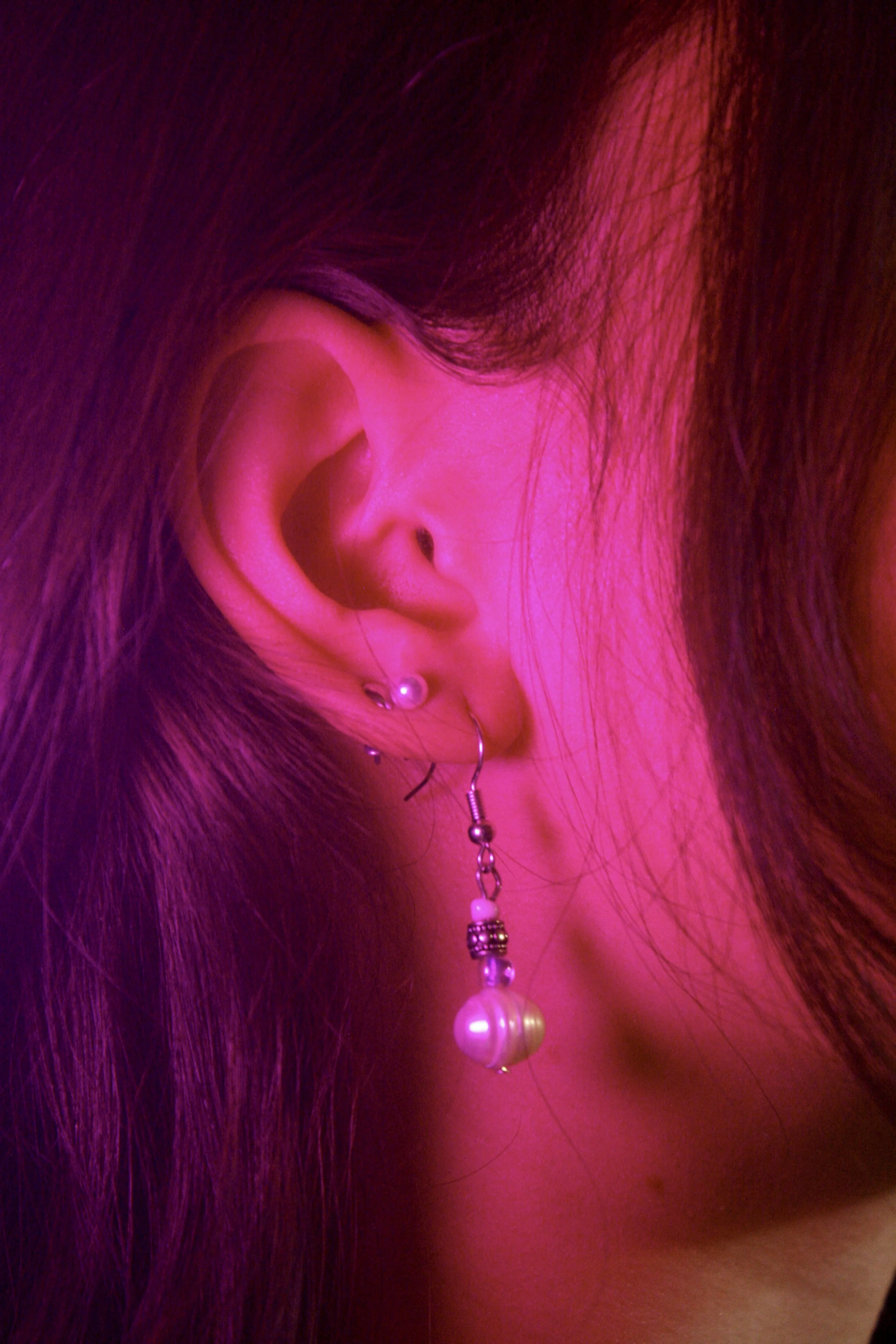 Handcrafted Violet Pearl Earrings