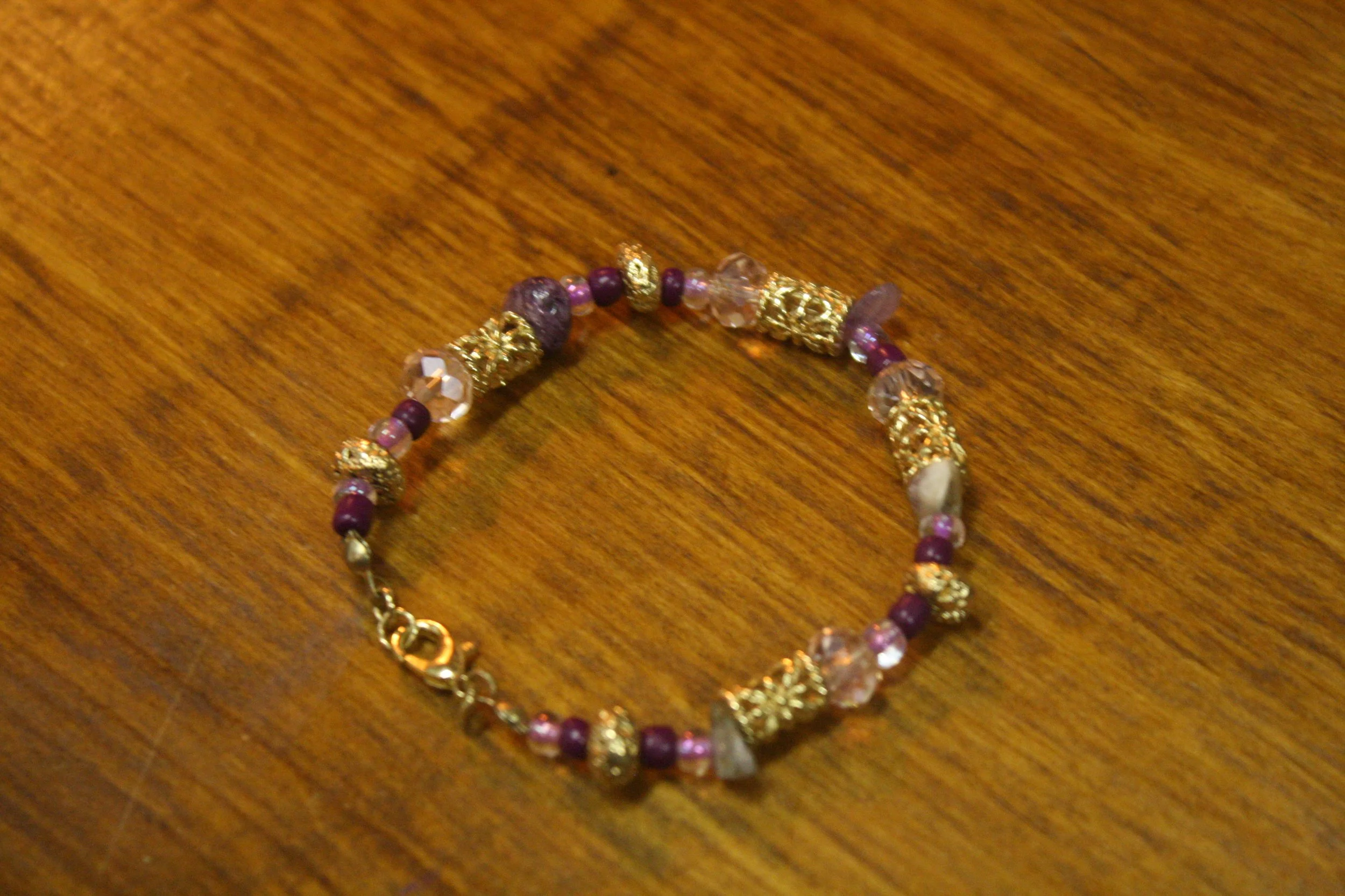 Gold Amethyst Bracelet