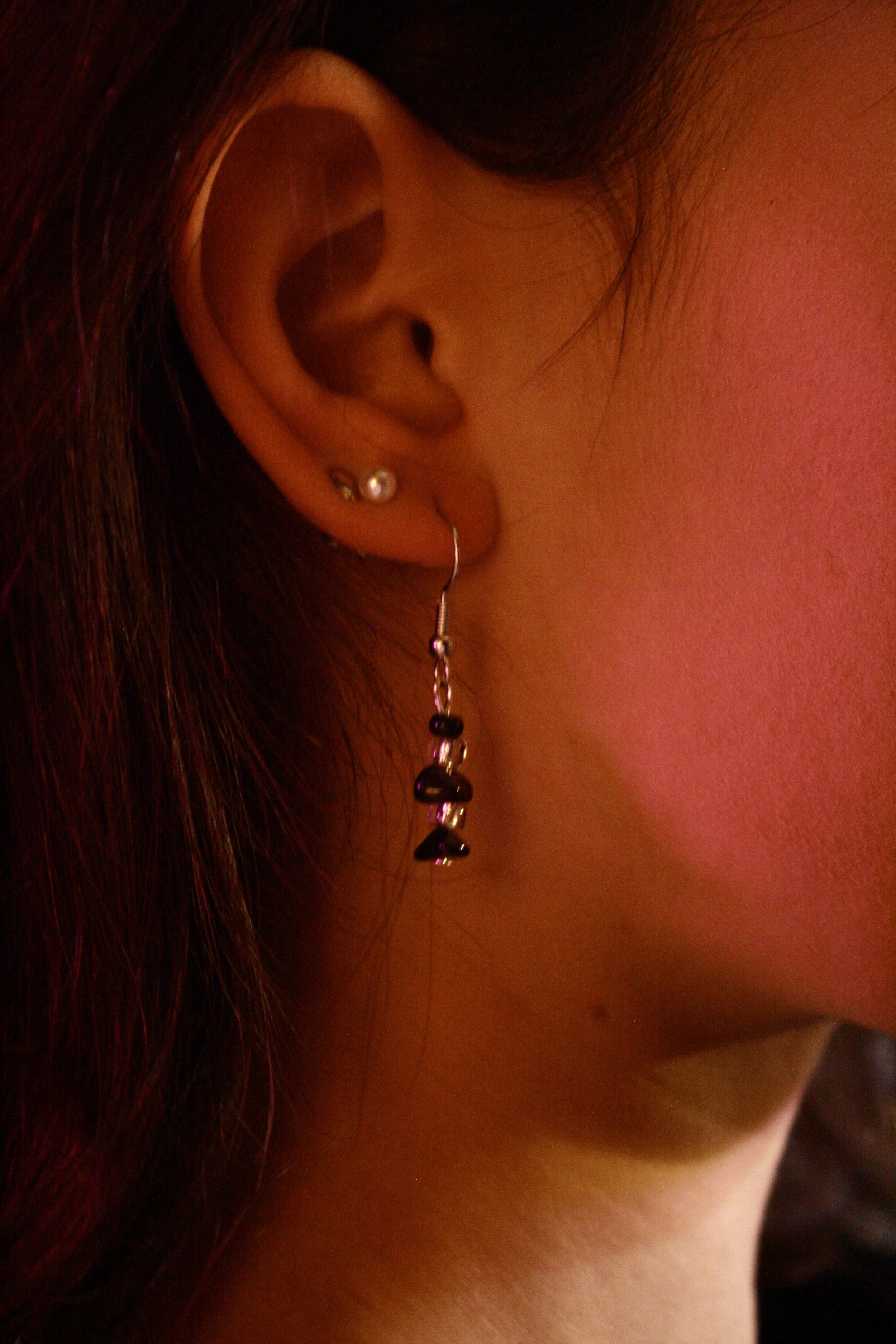 Ebony Spiral Beaded Earrings