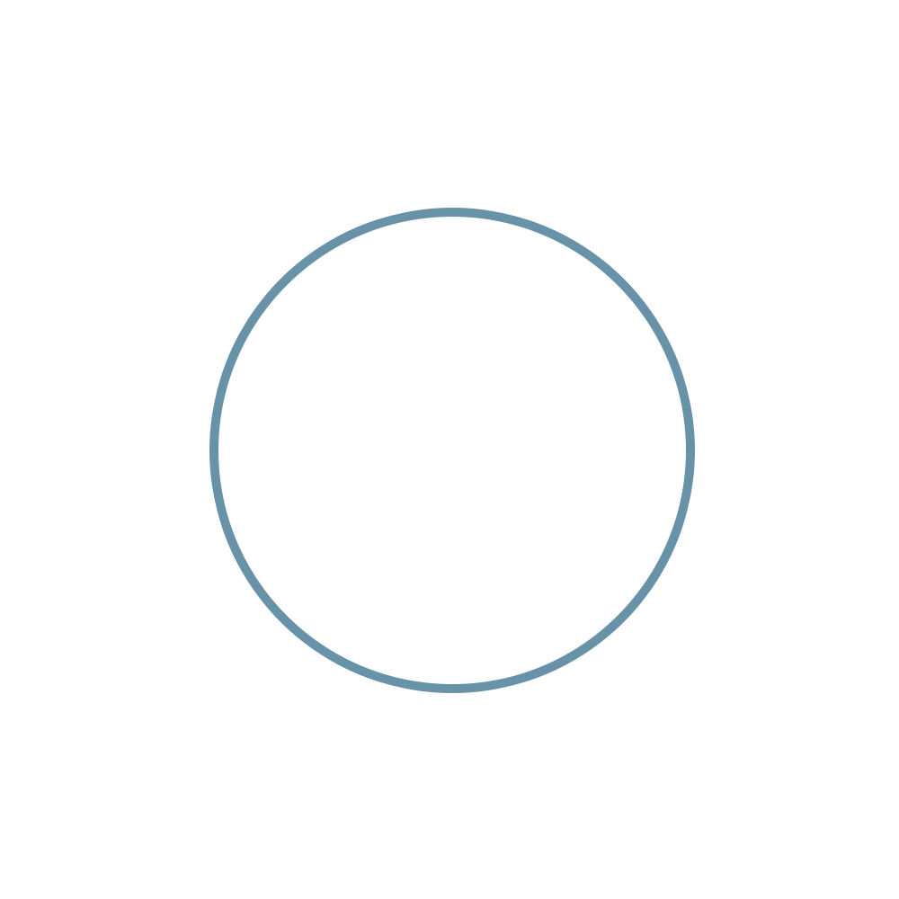 Line icon of a construction worker wearing a hard hat, enclosed in a blue circle.