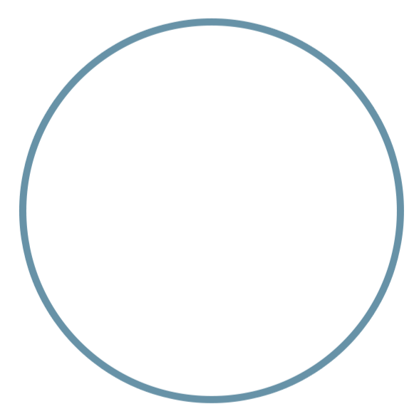 Icon of three people standing together, outlined in white on a black background, enclosed in a blue circle.