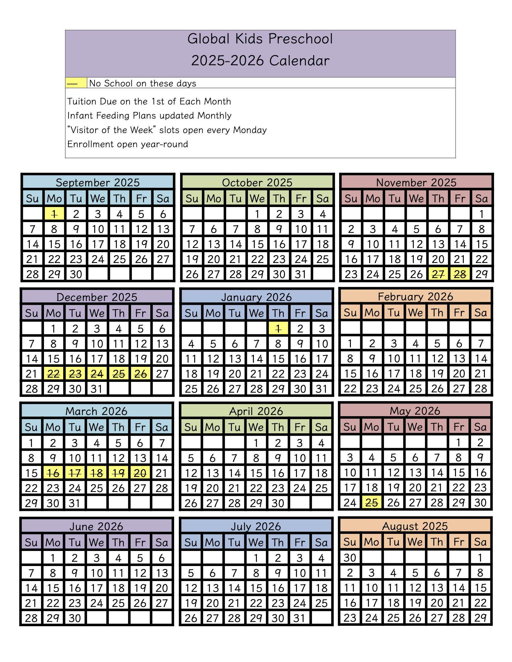 2025-2026 CALENDAR
