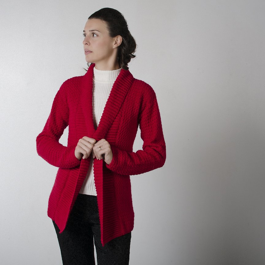 Beginner Cardi sweater from designer crochet