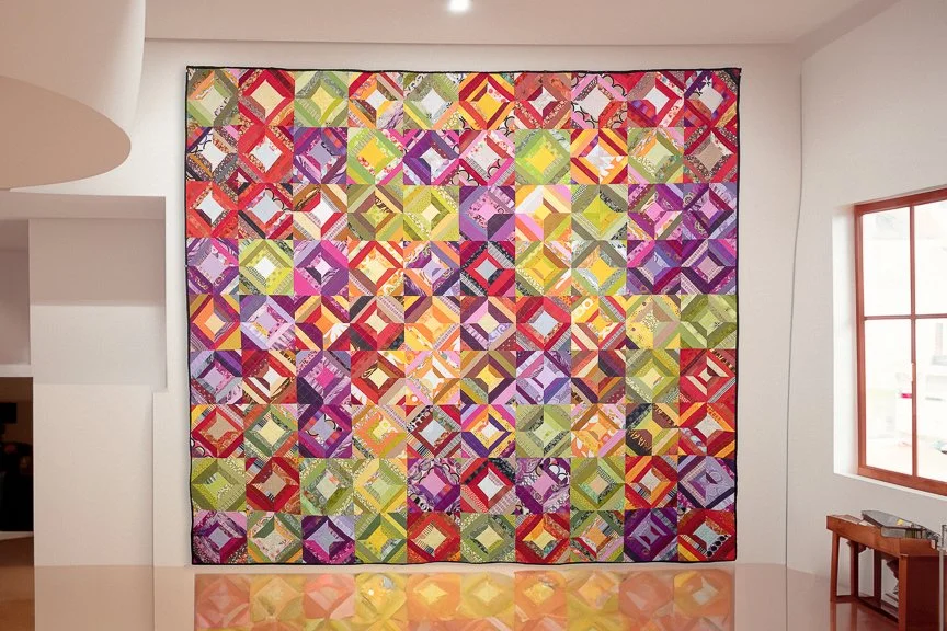 She Knows Quilt from Scrappy Wonky Quilt Block Extravaganza (Copy)