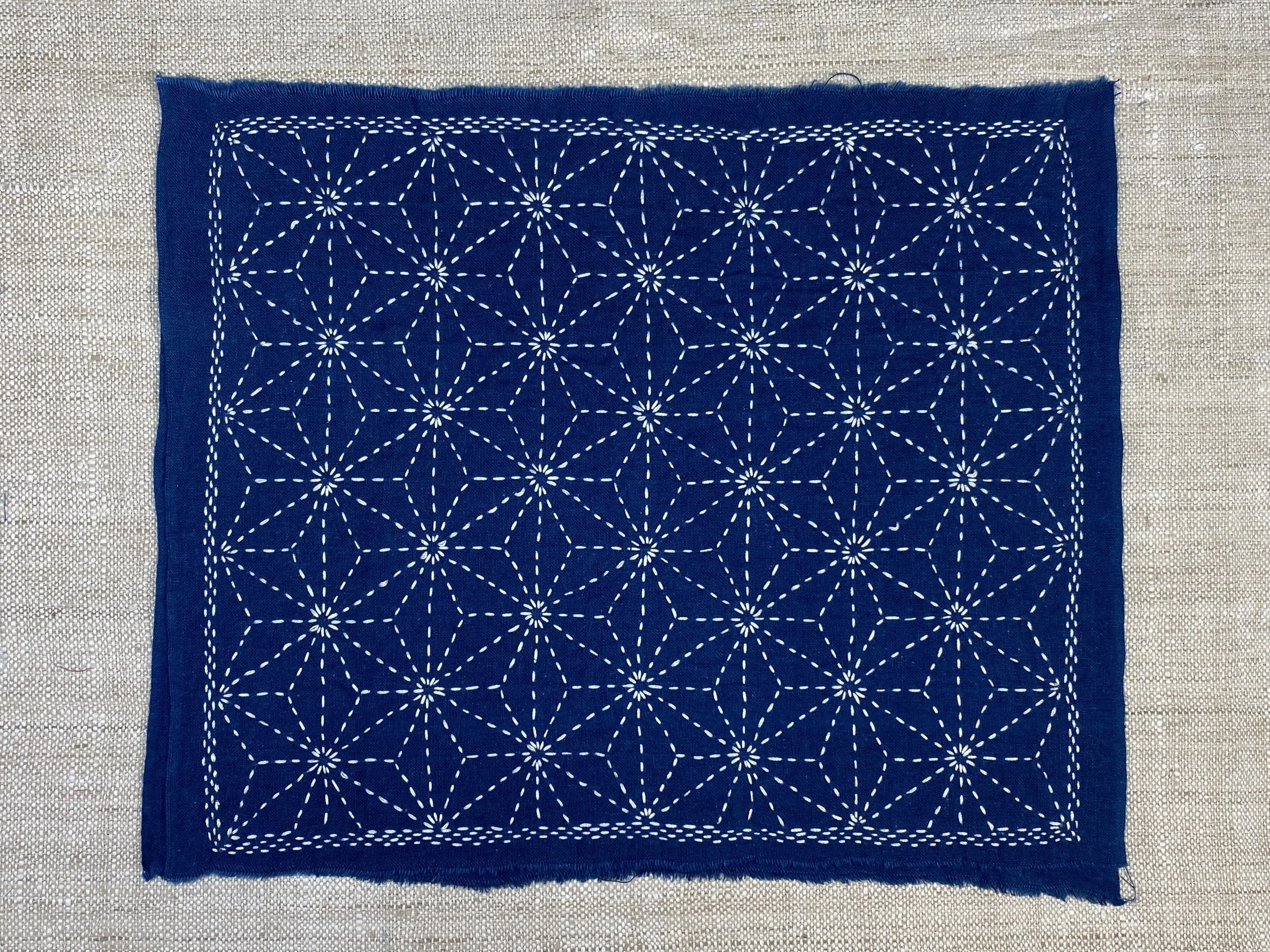 Indigo Sashiko Tea Mat
