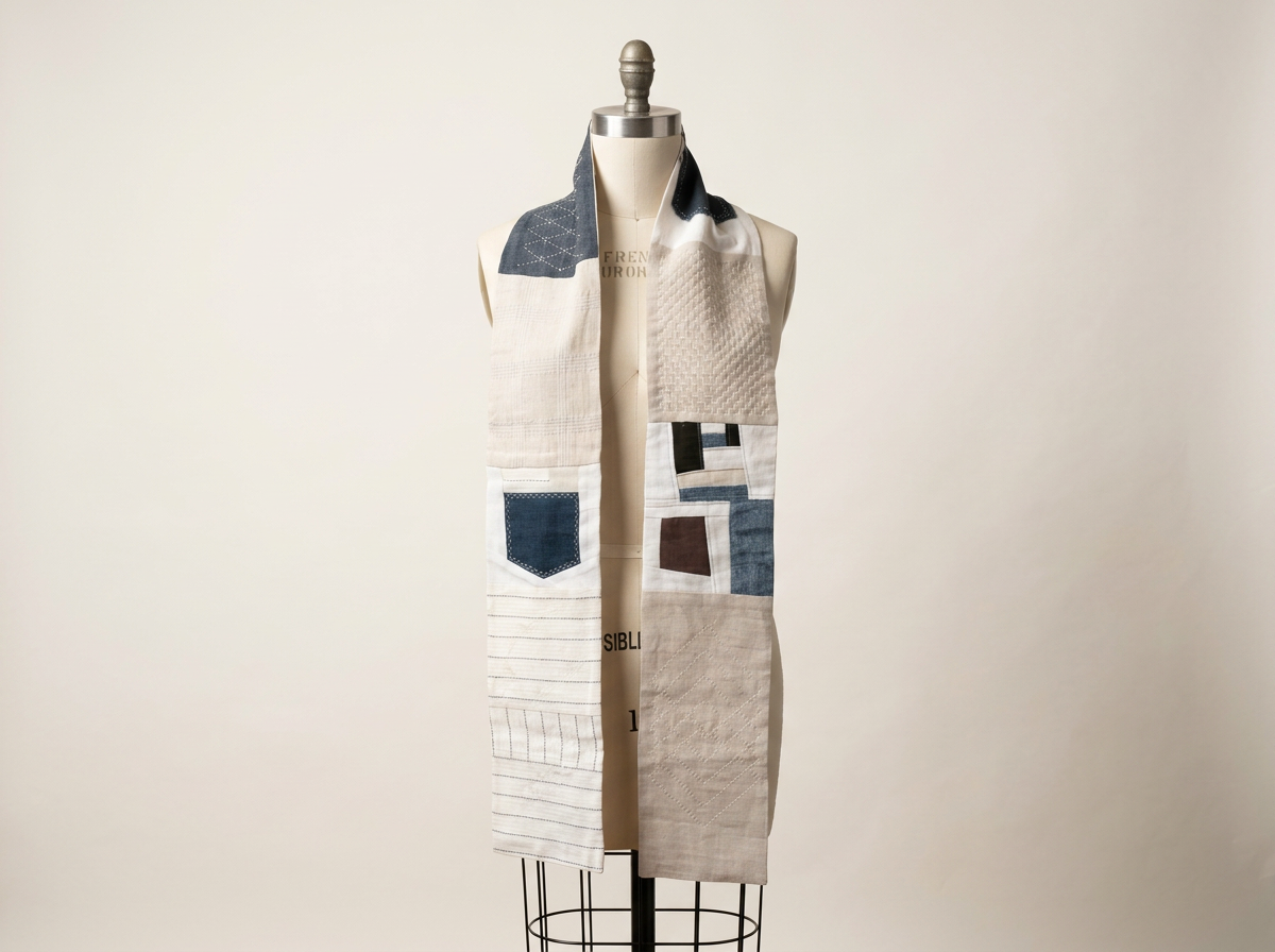 Meguru — Regeneration | Sashiko Scarf