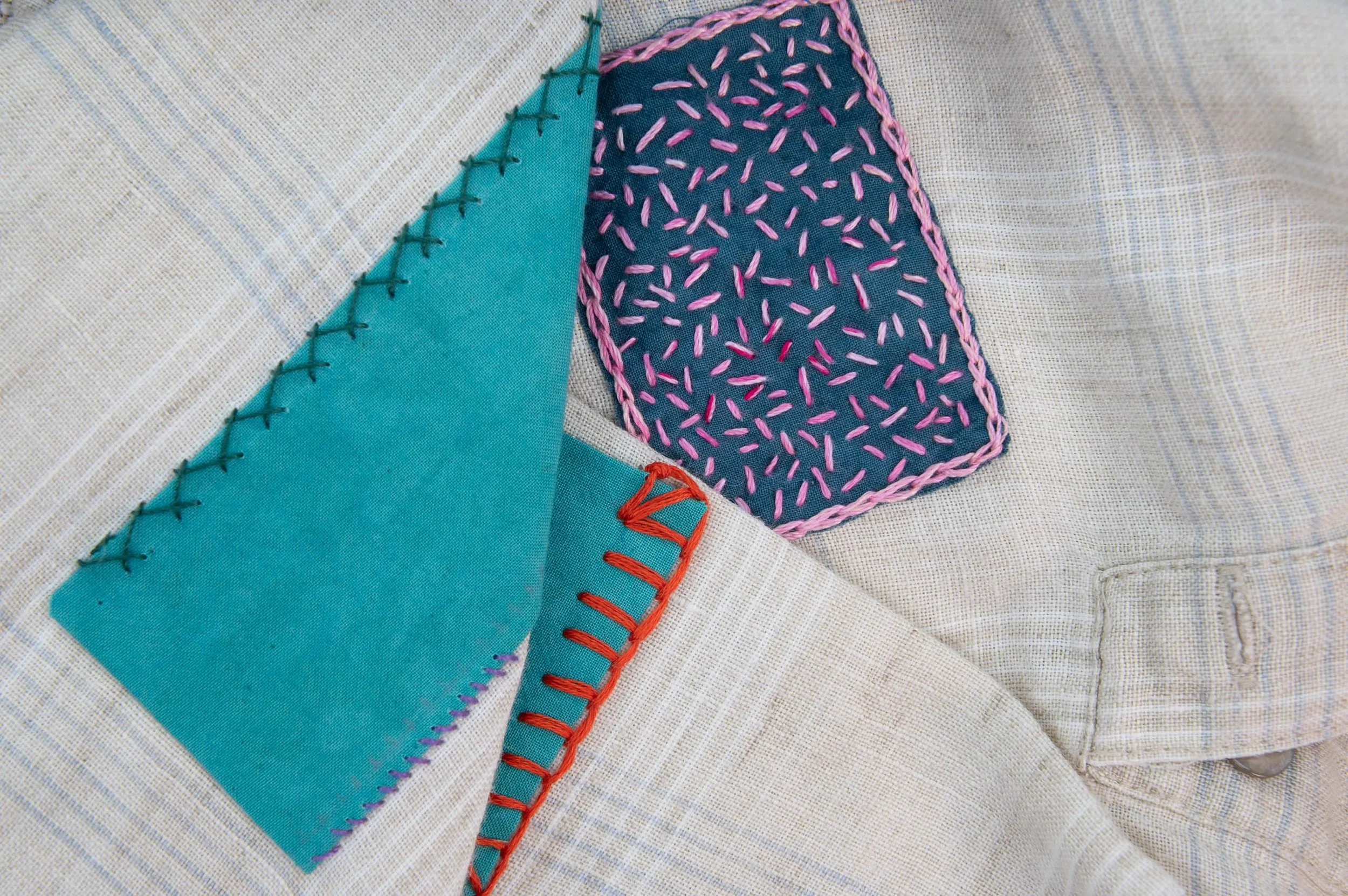 border stitches for patches