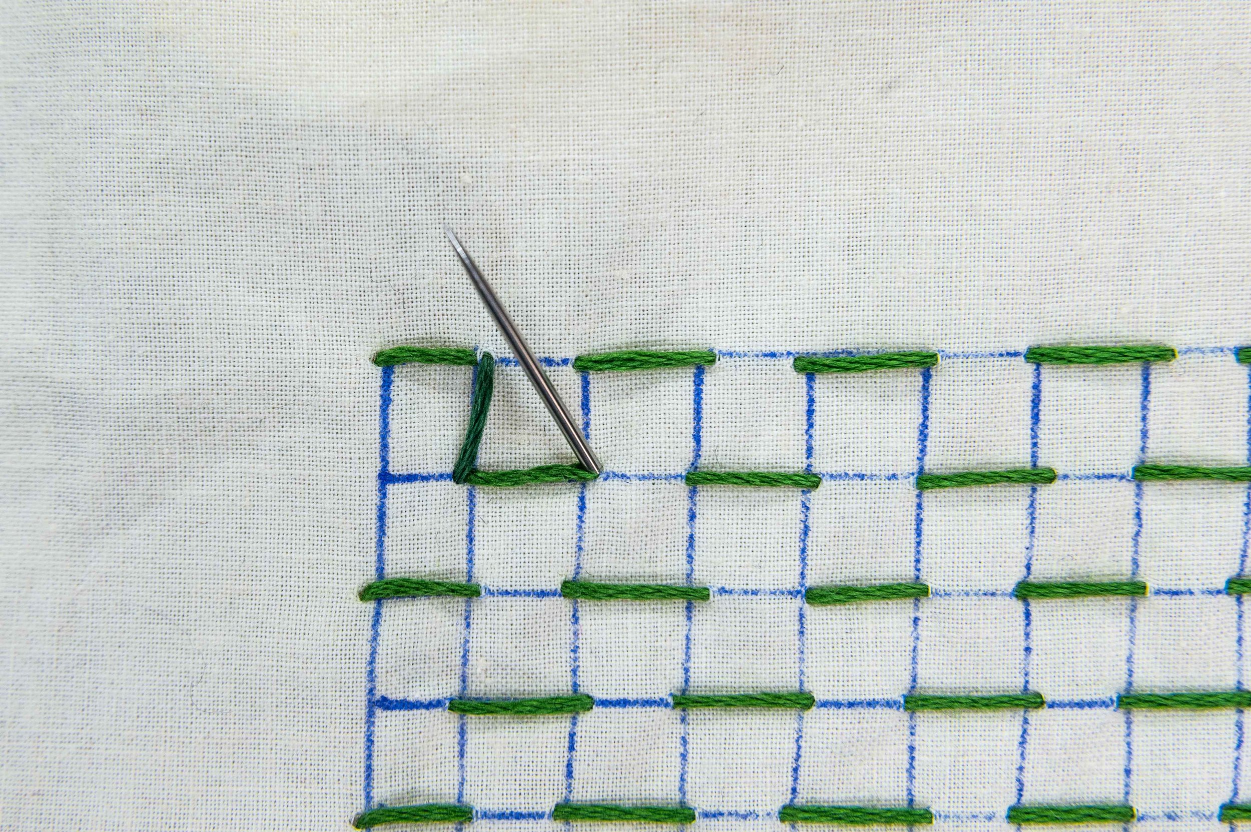 Japanese darning stitch