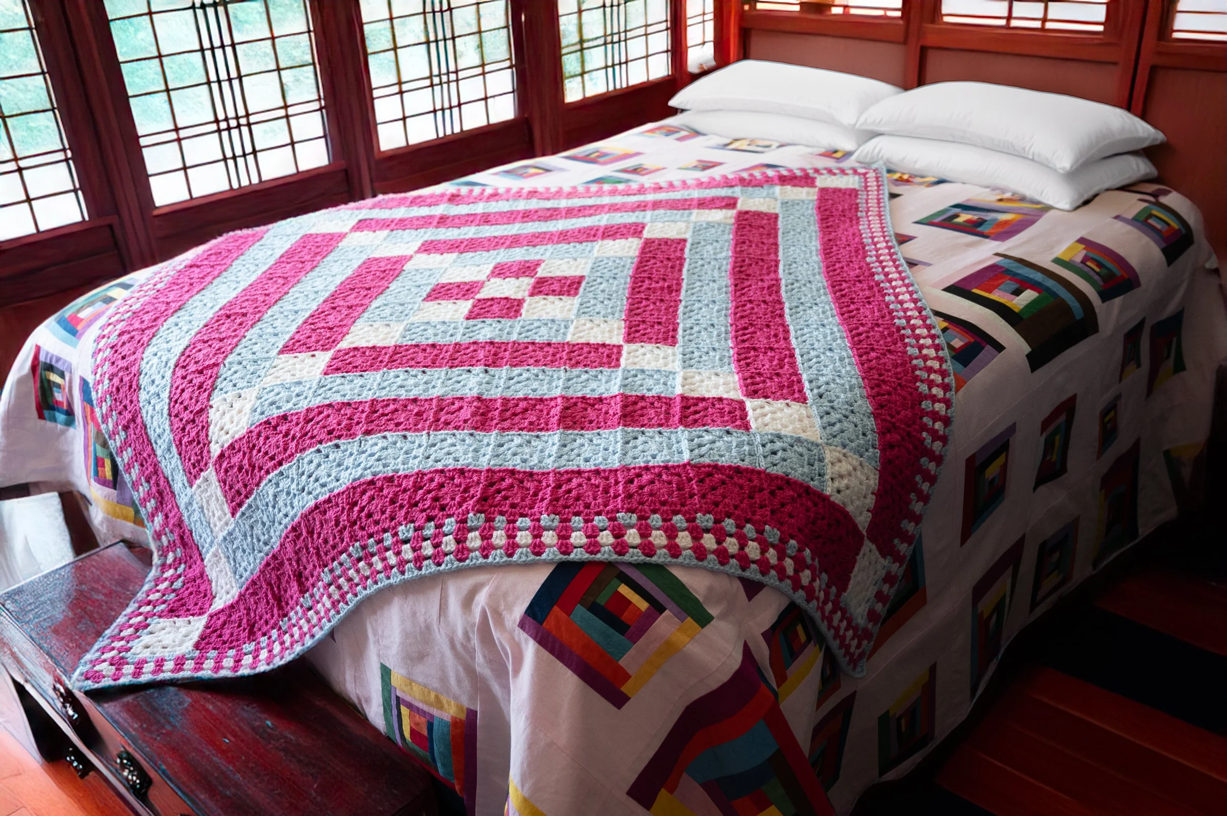 Join as You Go Granny Square Afghan