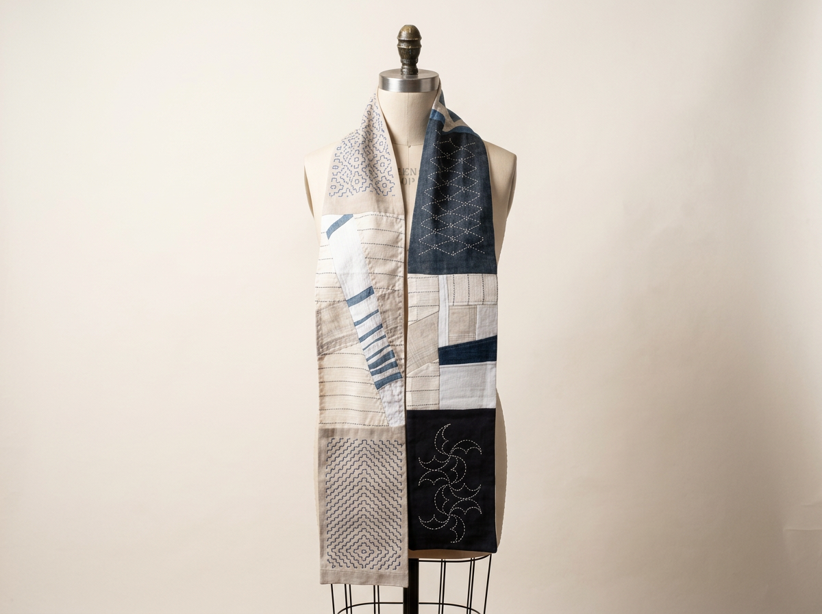Yomigaeru— Revived | Sashiko Scarf